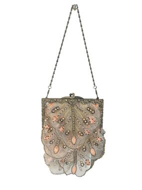 Antique Beaded Evening Bag | Serpent Frame Purse | 1930s–1940s